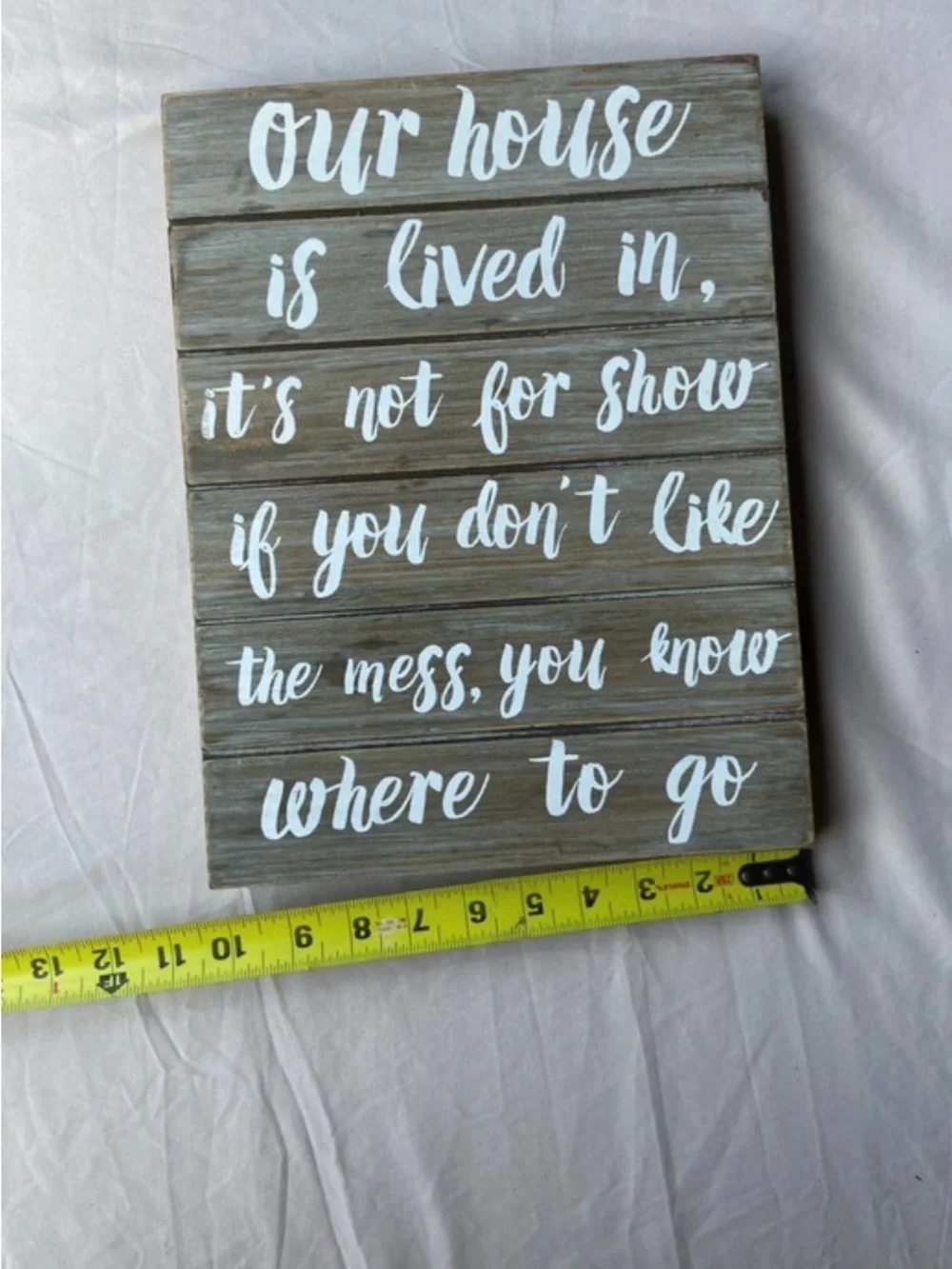 Better Homes And Gardens Gray Wood Sign with White Script - 